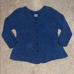 URU Silk Cardigan Floral Buttons Blue OS Size undefined Photo 1