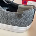 Tory Burch  Marion Quilted Fleece Lace Up Sneakers, Dovestone 8 EUC Photo 7