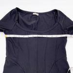 Free People NEW Intimately Black Thong Corset Bodysuit Long Sleeve Scoop Neck XS Photo 11