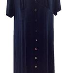 Sam and Jess Size 3X Navy Short Sleeve Midi Fit + Flare Dress. New With Tags Blue Photo 0