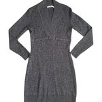 Athleta Innsbrook Sweater Dress Extrafine Merino Wool Black Gray Marled Sz M Photo 0
