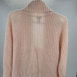 Chico's  pale Pink open front Cardigan Ribbed Knit Sweater wool mohair blend L Photo 6