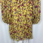 For Love & Lemons  Yellow Silk Floral Beaumont Mini Dress Sz.M Photo 6