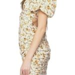 Skylar + Madison Floral Puff Sleeve Strappy Back Mini Dress Ivory Size Large NWT Photo 3