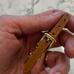 Michael Kors Brown Leather Gold Tone Studded Bracelet Photo 4