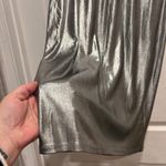 NWT Rachel Roy Iggy Silver Metallic Pencil Skirt L Holiday Party Elastic Waist Size L Photo 2
