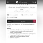 Lululemon  Strongfeel Womens Training Shoe size 8 Photo 11