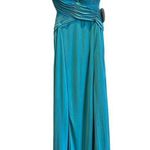 Alyce Paris NWT B’Dazzle by Teal Halter Formal Dress Size 10 Open Back Wedding Photo 15