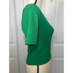 Sadie‎ & Sage Green Short Sleeve Textured Ribbed Scoop Neck Top Size Small Photo 1