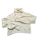 Aritzia  Wilfred Pale Yellow Cropped Merino Wool Turtleneck Sweater Size XS Photo 6