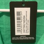 Pretty Little Thing Womens New  Green Linen Feel Fitted Hook and Eye Shirt Photo 4