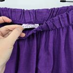 Bryn Walker Linen Set Tunic Top Pants Purple Oversized Crop Wide Leg Pants Large Photo 7