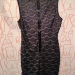 Guess  Adelaide bodycon fringe black and silver metalic coctail dress Photo 4