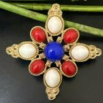 Vintage SARAH COVENTRY Americana Red White & Blue Gold Photo 0