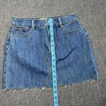 PacSun  Mini Jean Skirt Women's Size 25‎ Medium Wash Frayed Raw Hem Denim Photo 4