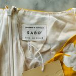 Sabo Skirt  Lista Dress Paraiso Yellow Floral Large NEW Cutout Long Sleeve Photo 4