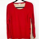 J.Crew Factory Wool Blend Color Block Side Accent Buttons Elbow Patch Sweater Photo 0