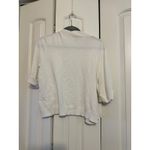 Cable & Gauge White Open-Front Cardigan With Button-Detail Sleeves Size XL Photo 5