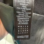 White House | Black Market  Faux Leather Pencil Skirt Size 4 Black Stretch Photo 4