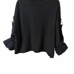 ZARA  Trafaluc black cropped sweatshirt with buckle arms Photo 1