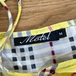 Motel Rocks Plaid Checks Slip Dress in Yellow & Black Photo 1