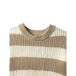 Striped Sweater S Long Sleeve Beige Brown Cream Earthy Neutral Country Cowgirl Tan Size 4 Photo 12