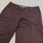 Escada Sport Linen blend low rise Wide Leg capri crop Pants dark chocolate brown Size 4 Photo 1