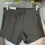 The Comfy  Twill Shorts Cotton Spandex Olive Green Elastic Drawstring Womens S Knit Photo 4