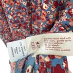 Three Dots   Women's Floral Top XL Boho‎ Prairie Peasant Cottagecore Tie Neck Photo 5