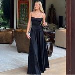 House Of CB  Anabella Black Lace Up Maxi Dress L Photo 5
