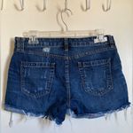 BLANK NYC π Dark Wash I Know What You Want Me Distressed Raw Hem Denim Shorts Photo 13
