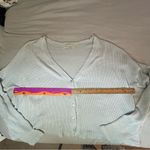 Urban Outfitters  Small Light Gray Oversized Thermal Sweater Long Sleeve Top Photo 9