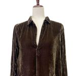 CP Shades Teton Tunic Size XS Brown Velvet Lagenlook Flowy Boho Top Made in USA Photo 4
