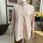 J.Crew  Classic Fit Ruffle neck Shirt In Medallion Print Size‎ 4 Photo 1