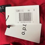 o.p.t. Kourtney Linen Blend Midi Dress Burgundy Red Size 8 Photo 7