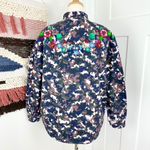 Anthropologie  Floral Embroidered Camo Jacket Size M NWT Photo 6
