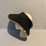 Daisy Fuentes  Sun Hat Black Sport Visor with Leopard Trim Bow Detail Photo 1