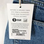 Etica Womens Cassel Ultra High Barrel Jeans Button Fly Rigid Bluestone Wash 27 Blue Photo 4