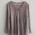 Maurice's  Lavender Boho Flowy Peasant Top Blouse Photo 0