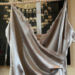 Emerald Sundae Satin Champagne Dress Photo 3