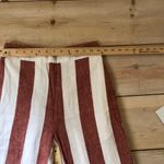 Madewell  NWOT Women's Orange/Brown Striped Pull On Wide Leg Pants Size ST Photo 8