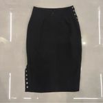 Aquazzura Lace Up Midi Pencil Skirt Black Size 4 Photo 10