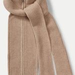 Veronica Beard Dickey tan Brown NWT NASSAU OATMEAL Wool Scarf sweater Vest Photo 0