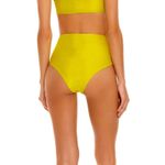 Agua Bendita  Alicia Praia Bikini Bottom in Yellow Metallic Size 2XL NWT Photo 1