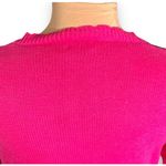 Vintage 90s Knit Pink Dark Floral Embroidered Cardigan Sweater Feminine Romantic Size M Photo 4