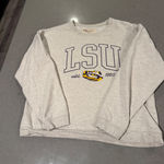 RED SHIRT LSU Tigers Crewneck Sweatshirt women's Size M Gray Size M Photo 0