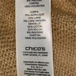 Chico's ‎ Luxe Lace Harriet Cardigan Sweater Camel Womens Size 1 (M/8) Wool Mohair Photo 6