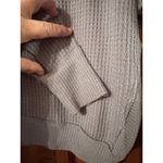 We The Free Gray Waffle Knit V Neck Long Sleeve Oversized Top Size S Photo 4