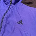 Adidas Vintage Sport Zip Up Windbreaker Purple Black Photo 3