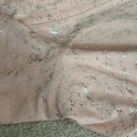 Kimberly Silver Shimmery Light Pink Bra and Leggings Yoga Set Size Medium Photo 13